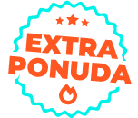 extra-ponuda-badge-01 - INTERCAR - INTERCAR Promotional badge: teal scalloped circle with 'EXTRA PONUDA' in red, plus small stars and a flame icon indicating a hot deal